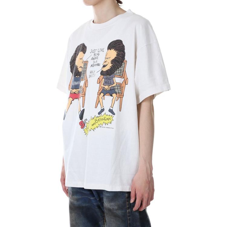 Details for SAINT Mxxxxxx SS23 卡通印花寬鬆圓領白色短袖男裝T恤. SM-S23-0000-110