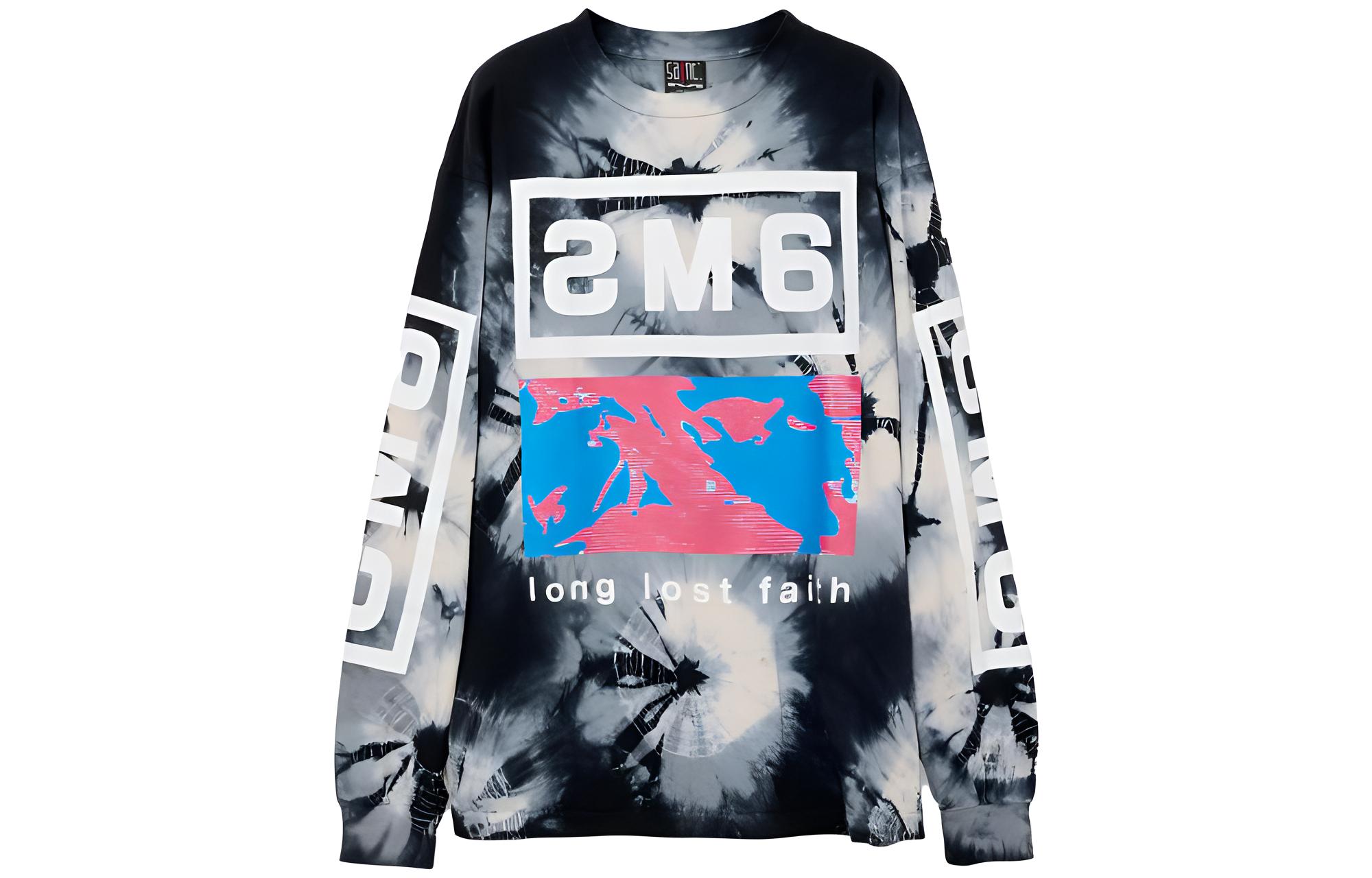 SAINT Mxxxxxx SS23 Colorblock Logo Print Long Sleeve Tee Black SM-S23-038-9