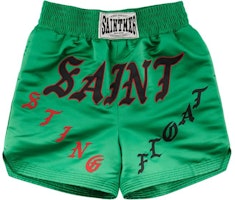 SAINT Mxxxxxx SS23 Green Straight-Leg Shorts with Letter Print . S23-0000-064 SAINT Mxxxxxx SS23 Green Straight-Leg Shorts with Letter Print . S23-0000-064