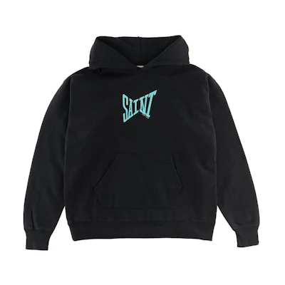 SAINT Mxxxxxx SS23 Letter Print Pullover Hoodie Black SM-S23-0000-047