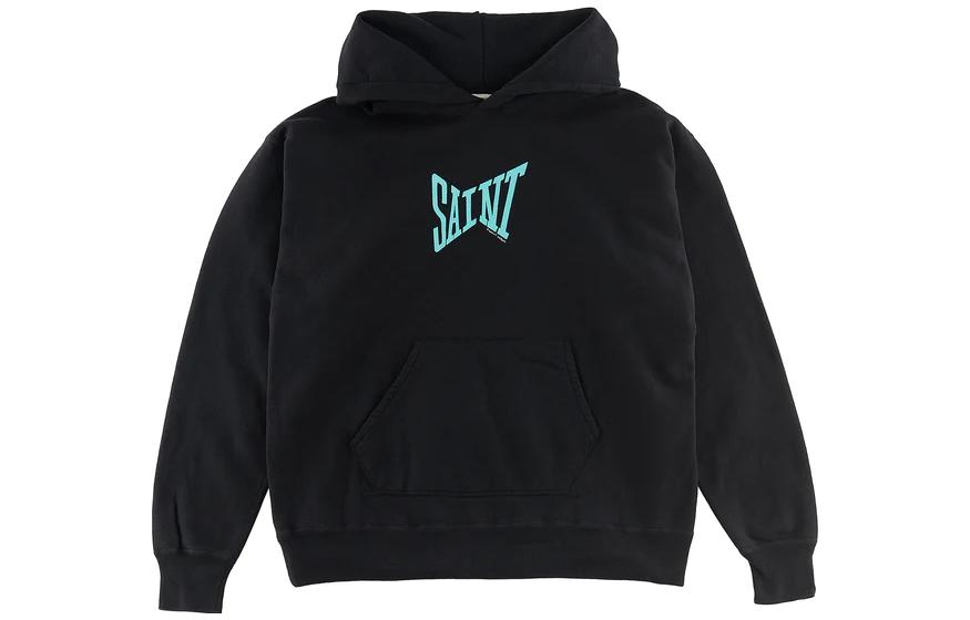 Order SAINT Mxxxxxx SS23 字母印花連帽衫 黑色 SM-S23-0000-047