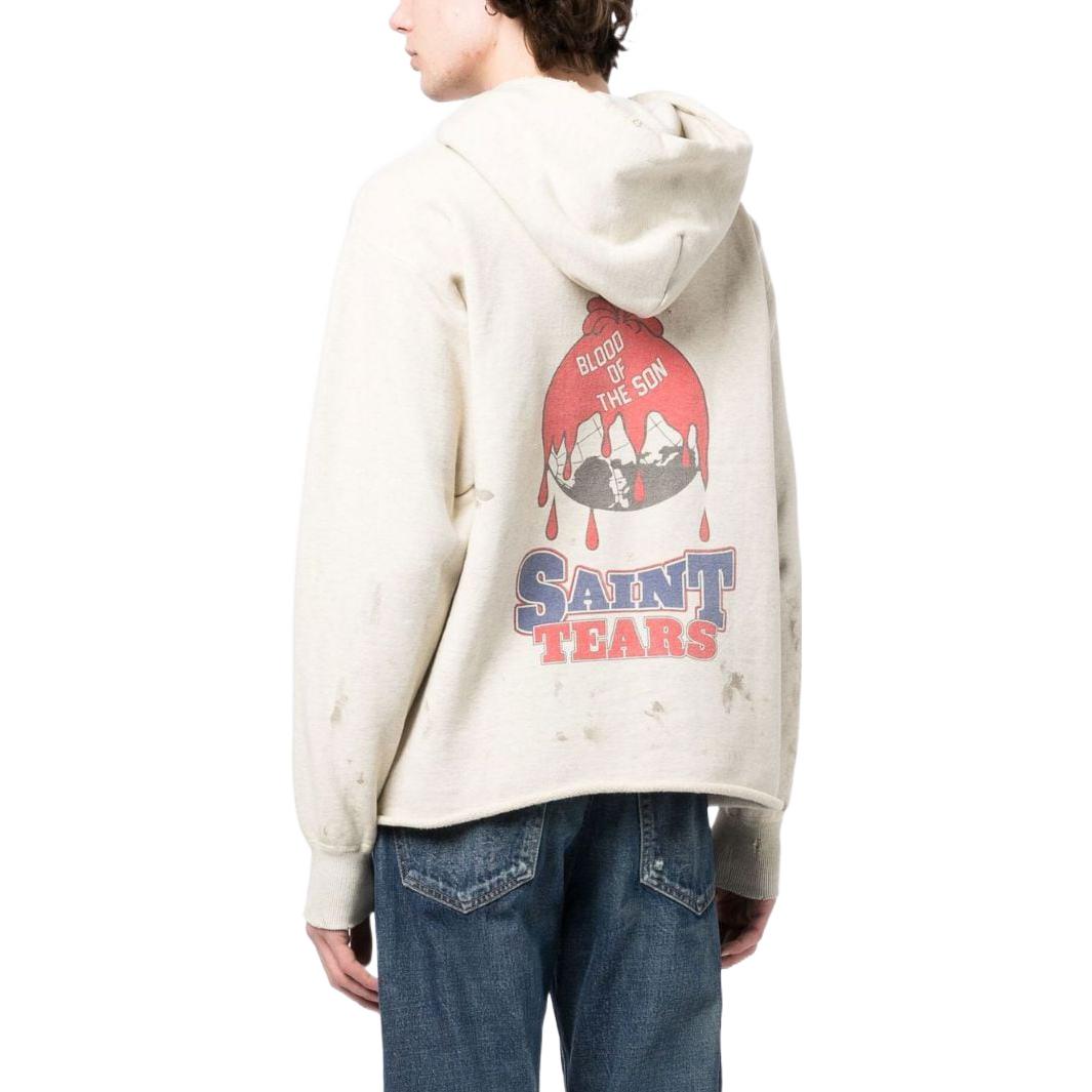 Purchase SAINT Mxxxxxx SS23 レタープリントプルオーバースウェット メンズ ライトベージュ. SM-A22-0000-052