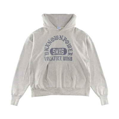 SAINT Mxxxxxx SS23 Light Gray Letter Print Long Sleeve Hoodie SM-S23-0000-045