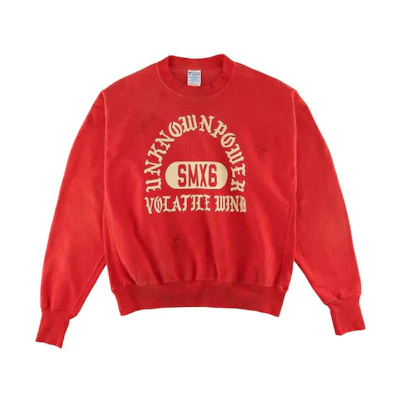 SAINT Mxxxxxx SS23 Red Pullover Crewneck Sweatshirt with Letter Print S23-0000-044