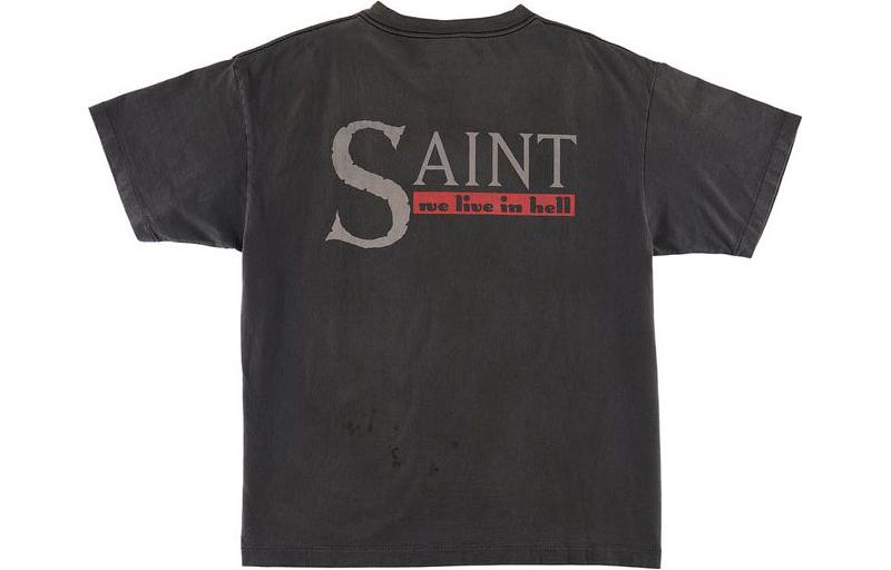 SAINT Mxxxxxx SS23 Solid Color Graphic Tee  Black. SM-0164 圖 3
