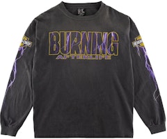 SAINT Mxxxxxx SS23 Washed Gray Letter Print Loose-Fit Unisex Long Sleeve T-Shirt. SM-S23-0000-029 SAINT Mxxxxxx SS23 Washed Gray Letter Print Loose-Fit Unisex Long Sleeve T-Shirt. SM-S23-0000-029