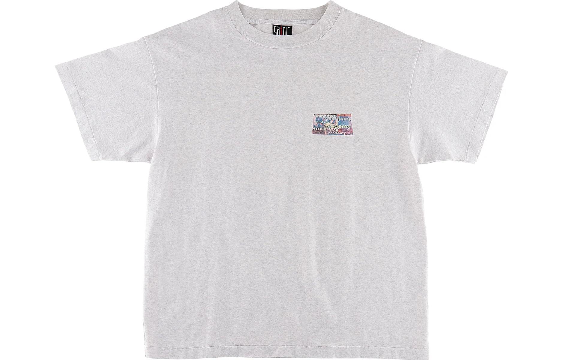 Lookbook SAINT Mxxxxxx SS23 男士白色字母與眼睛圖案印花T恤。 SM-S23-0000-086