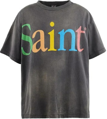 SAINT Mxxxxxx SS24 天使字母圖案紫色中性T恤 SM-YS8-0000-001 Order SAINT Mxxxxxx SS24 天使字母圖案紫色中性T恤 SM-YS8-0000-001