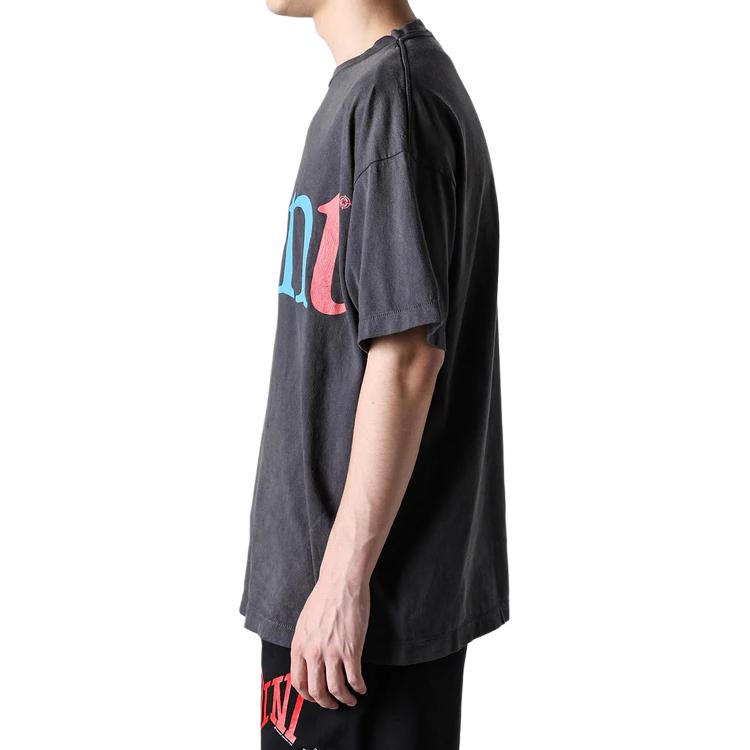 Details for SAINT Mxxxxxx SS24 天使字母圖案紫色中性T恤 SM-YS8-0000-001