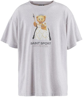 SAINT Mxxxxxx SS24 熊女王圖案男女白色T恤。 SM-YS8-0000-013 Order SAINT Mxxxxxx SS24 熊女王圖案男女白色T恤。 SM-YS8-0000-013