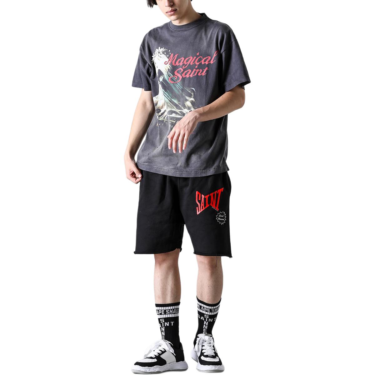 SAINT Mxxxxxx SS24 Crown of Thorns Jesus Print Unisex Black T-Shirt. SM-YS8-0000-006 圖 5