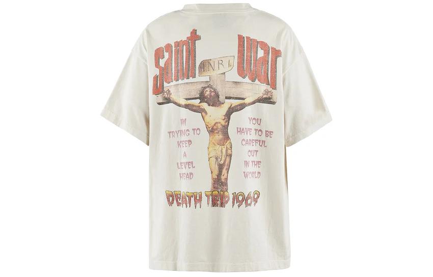 SAINT Mxxxxxx SS24 Crucifixion Graphic Unisex White T-Shirt. SM-YS8-0000-007 圖 3