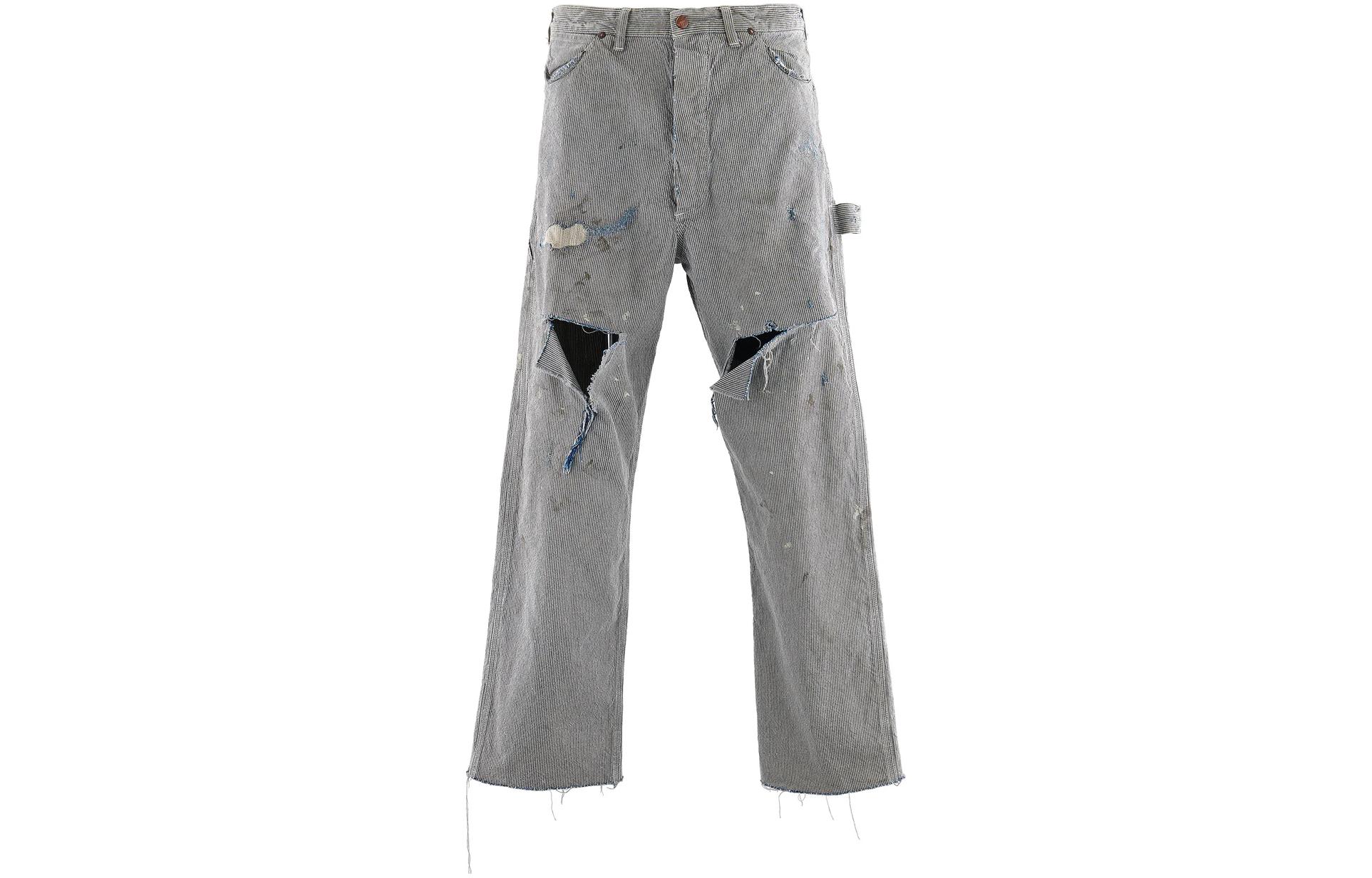 Order SAINT Mxxxxxx SS24 復古條紋拉鍊長牛仔褲 栗子棕色 SM-YS8-0000-052