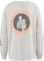 Lookbook SAINT Mxxxxxx SS24 心型印花白色長袖圓領T恤 男女皆宜 SM--YS8-0000-020
