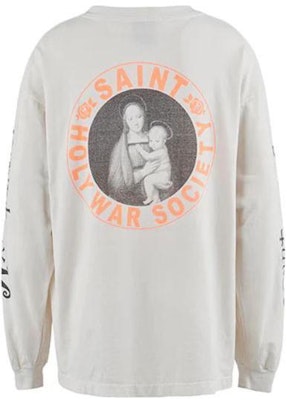 SAINT Mxxxxxx SS24 心型印花白色長袖圓領T恤 男女皆宜 SM--YS8-0000-020 Lookbook SAINT Mxxxxxx SS24 心型印花白色長袖圓領T恤 男女皆宜 SM--YS8-0000-020