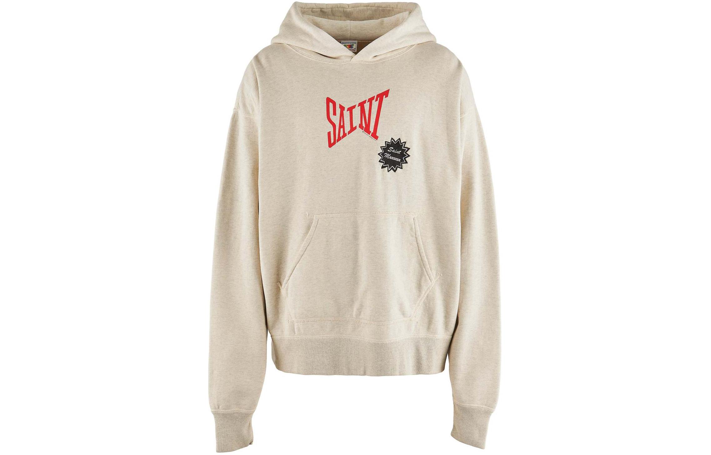 SAINT Mxxxxxx SS24 Ivory Pullover Hoodie Long Sleeve Sweatshirt SM-YS8-0000-036