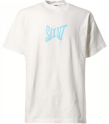 SAINT Mxxxxxx SS24 字母短袖圓領T恤 白/藍 SM-YS8-0000-012 Order SAINT Mxxxxxx SS24 字母短袖圓領T恤 白/藍 SM-YS8-0000-012