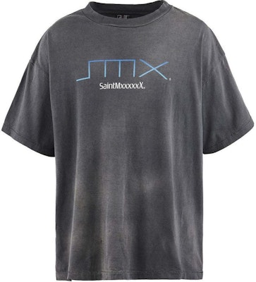 SAINT Mxxxxxx SS24 標誌印花男女黑色圓領T恤 SM-YS8-0000-003 Order SAINT Mxxxxxx SS24 標誌印花男女黑色圓領T恤 SM-YS8-0000-003