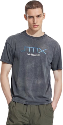 SAINT Mxxxxxx SS24 標誌印花男女黑色圓領T恤 SM-YS8-0000-003 Shop SAINT Mxxxxxx SS24 標誌印花男女黑色圓領T恤 SM-YS8-0000-003