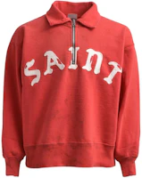 SAINT Mxxxxxx SS24 Red Pullover Letter Crewneck Sweatshirt Unisex SM-YS8-0000-033 SAINT Mxxxxxx SS24 Red Pullover Letter Crewneck Sweatshirt Unisex SM-YS8-0000-033