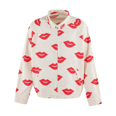 SAINT Mxxxxxx SS24 White Zip-Up Raglan Long Sleeve Jacket For Men SM-YS8-0000-061