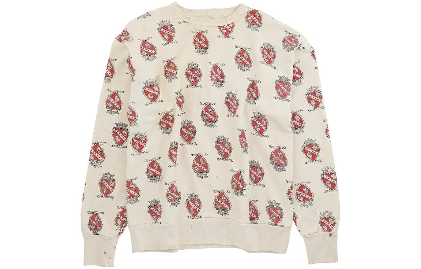 SAINT Mxxxxxx Strawberry Print Crewneck Sweatshirt White Unisex SM-S21-0000-027