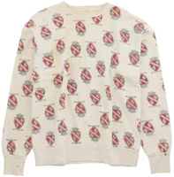 SAINT Mxxxxxx Strawberry Print Crewneck Sweatshirt White Unisex SM-S21-0000-027 SAINT Mxxxxxx Strawberry Print Crewneck Sweatshirt White Unisex SM-S21-0000-027