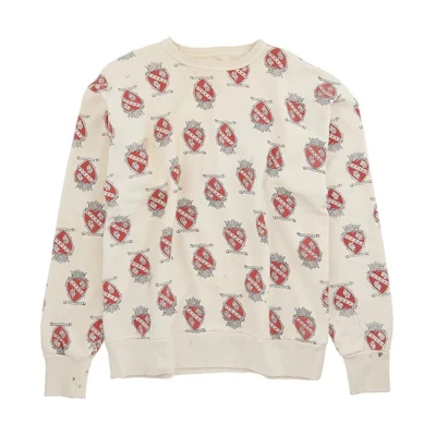 SAINT Mxxxxxx Strawberry Print Crewneck Sweatshirt White Unisex SM-S21-0000-027