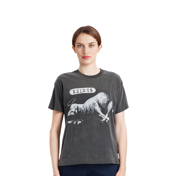 SAINT Mxxxxxx Unisex Casual Cotton Crew Neck Short Sleeve T-Shirt SM-A21-0000-003 圖 4