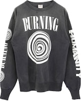 SAINT Mxxxxxx Unisex Casual Graphic Printed Pullover Crewneck Sweatshirt Black SM-S23-0000-041 SAINT Mxxxxxx Unisex Casual Graphic Printed Pullover Crewneck Sweatshirt Black SM-S23-0000-041