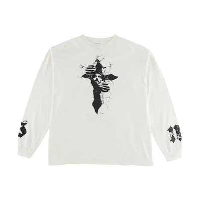 SAINT Mxxxxxx White Crewneck Sweatshirt with Front Graphic Print - SM-S22-0000-028