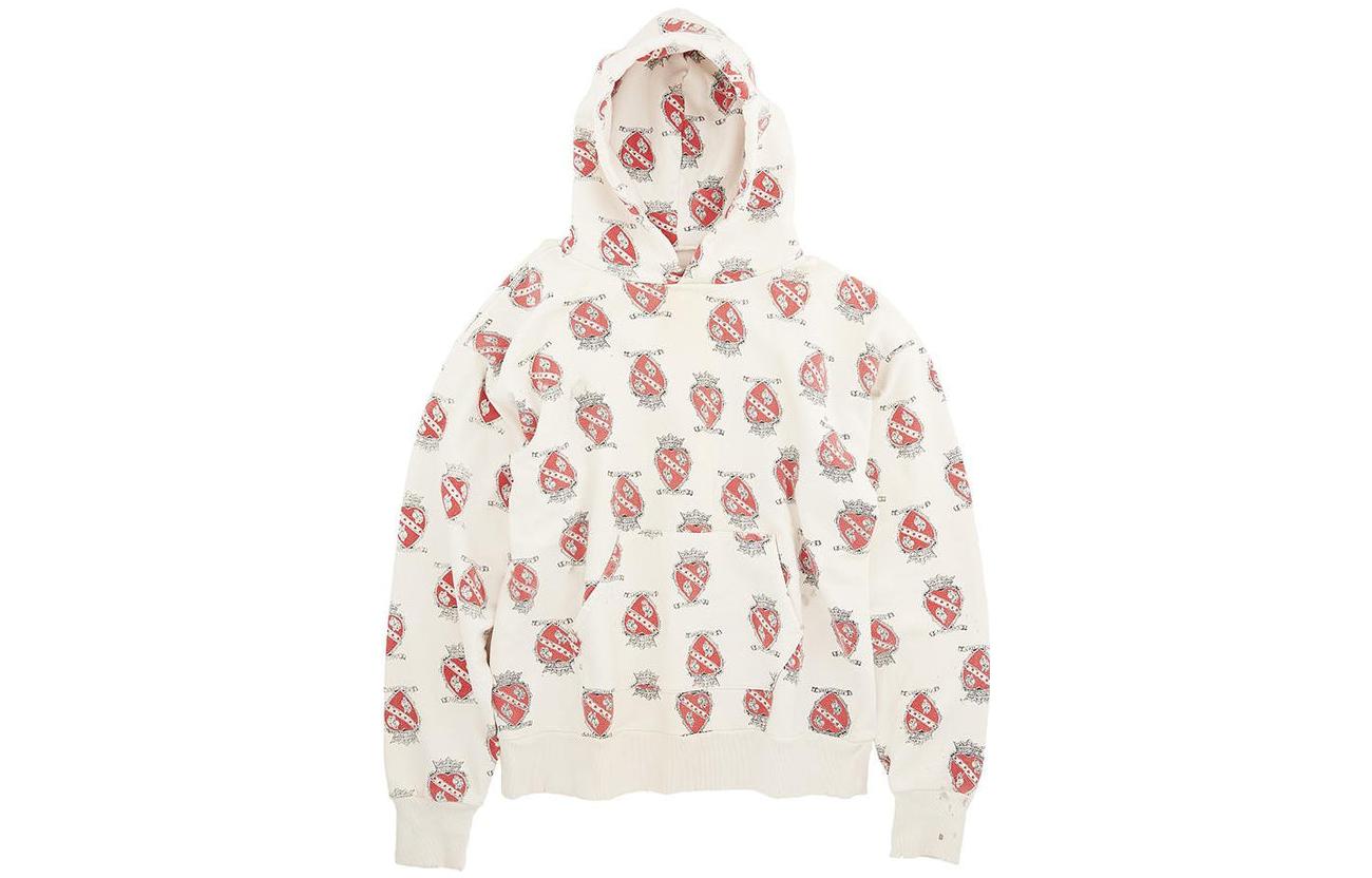 SAINT Mxxxxxx White Hoodie with Strawberry Graphic Unisex Design SM-S21-0000-028