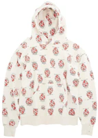 SAINT Mxxxxxx White Hoodie with Strawberry Graphic Unisex Design SM-S21-0000-028 SAINT Mxxxxxx White Hoodie with Strawberry Graphic Unisex Design SM-S21-0000-028