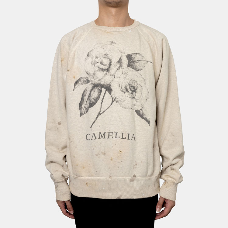 Lookbook SAINT Mxxxxxx 白色中性圓領長袖套頭衛衣 SM-A21-0000-029