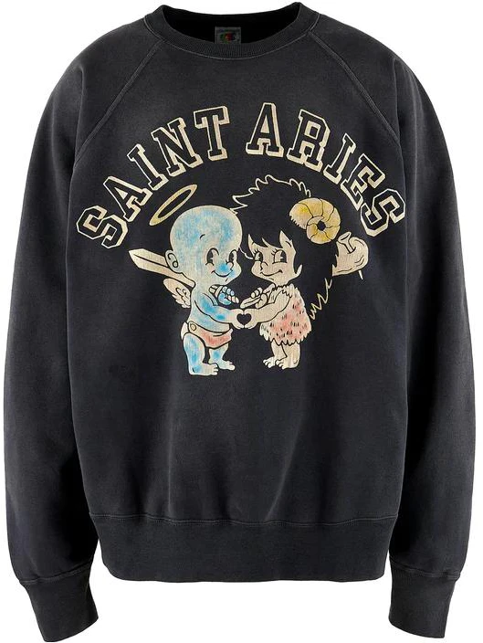 saint-mxxxxxx-x-aries-fw-23-graphic-print-unisex-crewneck-sweatshirt-black-sm-a23-0000-c01