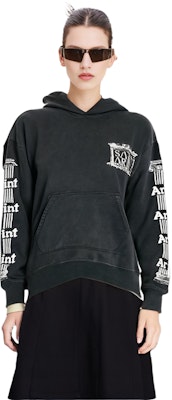 SAINT Mxxxxxx x Aries FW23 联名款黑色Logo连帽衫男女同款。 SM-A23-0000-C03 Details for SAINT Mxxxxxx x Aries FW23 联名款黑色Logo连帽衫男女同款。 SM-A23-0000-C03