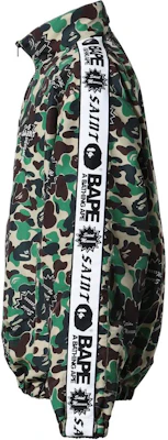 SAINT Mxxxxxx x BAPE Camo Print Zip-Up Jacket Men’s Green Limited Edition SM-YS8-0000-C29 Shop SAINT Mxxxxxx x BAPE Camo Print Zip-Up Jacket Men’s Green Limited Edition SM-YS8-0000-C29