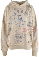 SAINT Mxxxxxx x Born x Raised SS24 Graffiti Washed Hoodie Unisex Khaki. SM-YS3-0000-c11 SAINT Mxxxxxx x Born x Raised SS24 Graffiti Washed Hoodie Unisex Khaki. SM-YS3-0000-c11