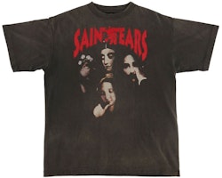 SAINT Mxxxxxx x Denim Tears Brown Graphic Letter Print Short Sleeve Tee Mens. SM-S22-0000-064 SAINT Mxxxxxx x Denim Tears Brown Graphic Letter Print Short Sleeve Tee Mens. SM-S22-0000-064