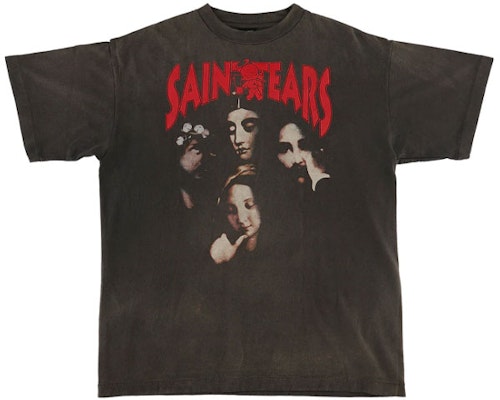 SAINT Mxxxxxx x Denim Tears 棕色字母印花短袖T恤 男款。 SM-S22-0000-064 Buy SAINT Mxxxxxx x Denim Tears 棕色字母印花短袖T恤 男款。 SM-S22-0000-064