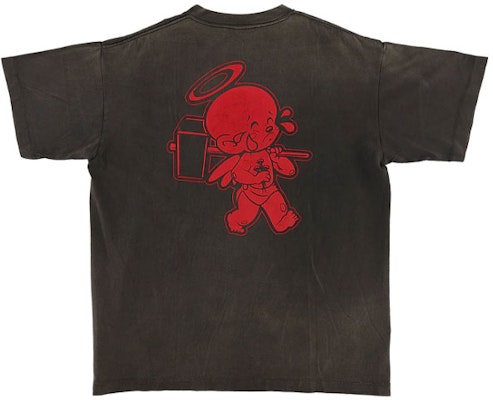 SAINT Mxxxxxx x Denim Tears 棕色字母印花短袖T恤 男款。 SM-S22-0000-064 Lookbook SAINT Mxxxxxx x Denim Tears 棕色字母印花短袖T恤 男款。 SM-S22-0000-064