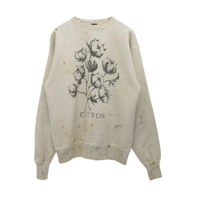 SAINT Mxxxxxx Denim Tears Cotton Grey Crewneck Sweatshirt Unisex. SM22S-067-01