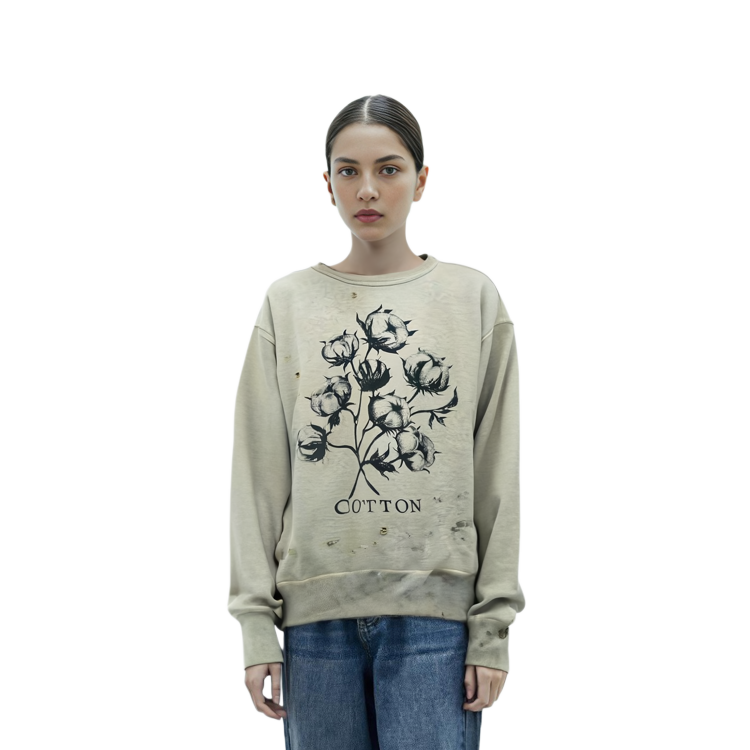 SAINT Mxxxxxx Denim Tears Cotton Grey Crewneck Sweatshirt Unisex. SM22S-067-01 圖 4