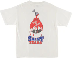 Lookbook SAINT Mxxxxxx x Denim Tears FW22 白色印花短袖T恤 男款 SM-A22-0000-048