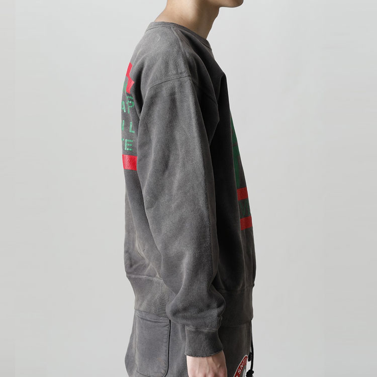 SAINT Mxxxxxx Denim Tears Letter Print Crewneck Sweatshirt Grey Black Men SM-A21-0000-050 圖 11