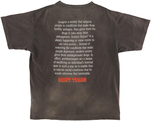 SAINT Mxxxxxx x Denim Tears SS22 棕色圖案印花男女短袖T恤。 SM-S22-0000-063 Lookbook SAINT Mxxxxxx x Denim Tears SS22 棕色圖案印花男女短袖T恤。 SM-S22-0000-063