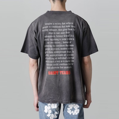 SAINT Mxxxxxx x Denim Tears SS22 棕色圖案印花男女短袖T恤。 SM-S22-0000-063 Purchase SAINT Mxxxxxx x Denim Tears SS22 棕色圖案印花男女短袖T恤。 SM-S22-0000-063