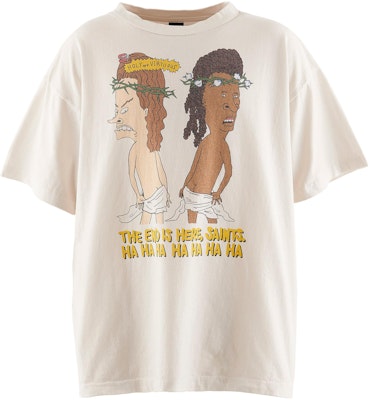 SAINT Mxxxxxx x Denim Tears SS23 皇冠圖案做舊白色短袖T恤 男女款 SM-A23-0000-C22 Buy SAINT Mxxxxxx x Denim Tears SS23 皇冠圖案做舊白色短袖T恤 男女款 SM-A23-0000-C22