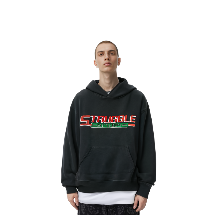 Purchase SAINT Mxxxxxx x Denim Tears SS24 黑色圖案連帽衫 男款 SM-YS8-0000-C03