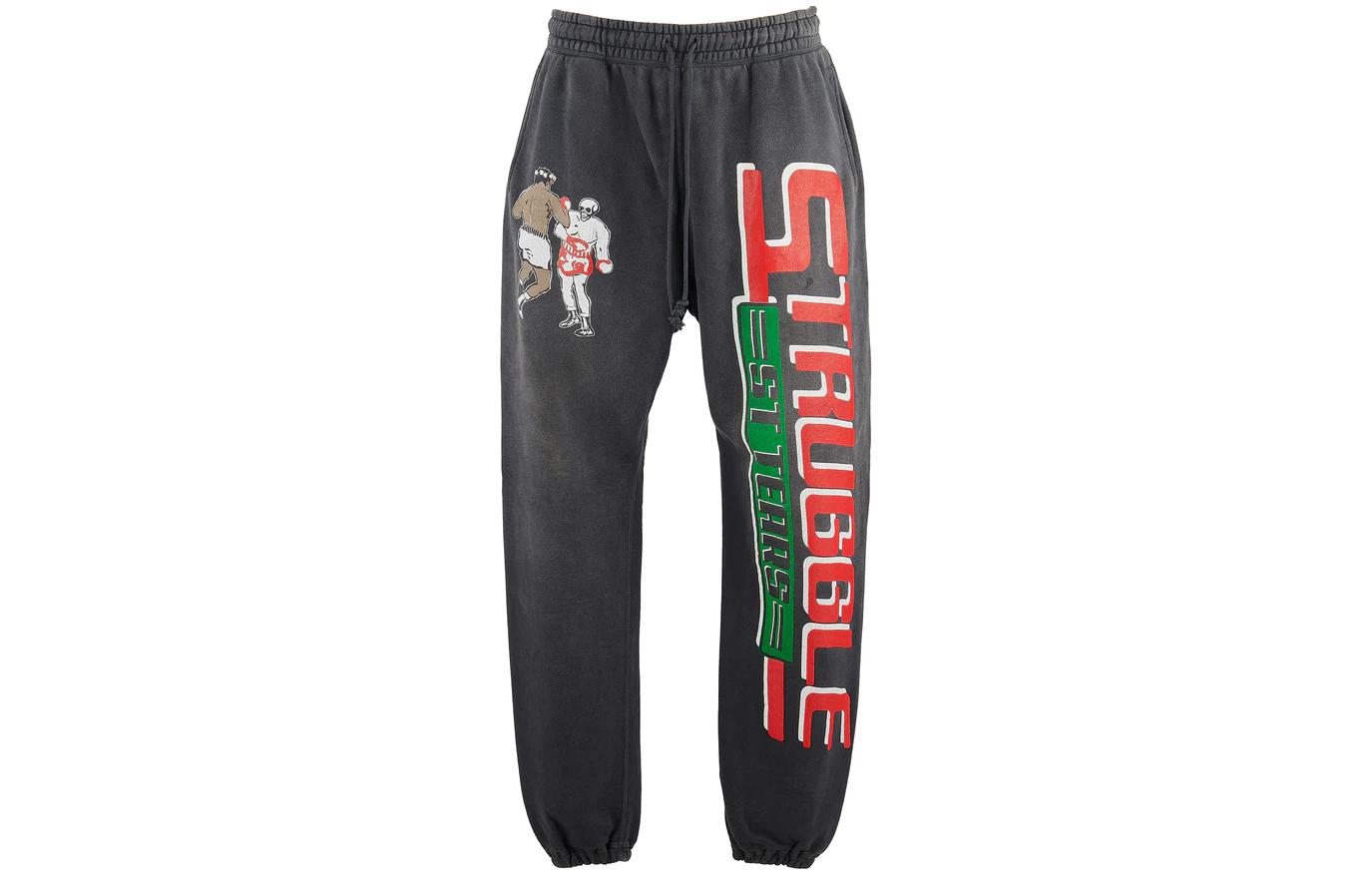 SAINT Mxxxxxx x Denim Tears SS24 Letter Print Jogger Sweatpants Black . SM-YS8-0000-C04